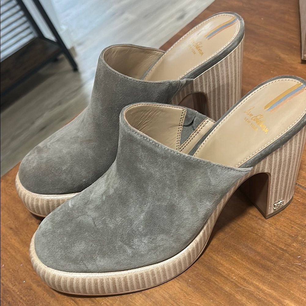 Gray Suede Women's Mules by Unknown Brand Sam Edelman